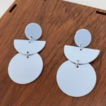 گوشواره مینیمال طرح آدم برفی