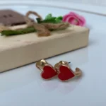 گوشواره طرح قلب قرمز - Image 2
