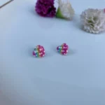 گوشواره طرح قلب رنگارنگ - Image 3