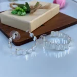 گوشواره دایره فنری سفید