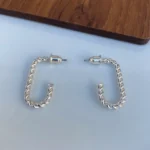 گوشواره ساده سفید - Image 3