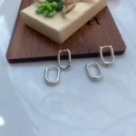 گوشواره دو جفت ساده سفید