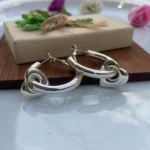 گوشواره دایره ای دل آویز - Image 2