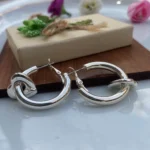 گوشواره دایره ای دل آویز