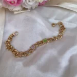 دستبند طرح قلب نگین دار - Image 3