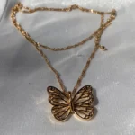 گردنبند طرح پروانه بزرگ - Image 3