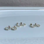 پک گوشواره سایز کوچک آبکاری نقره - Image 4