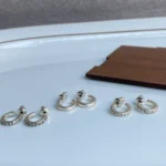 پک گوشواره سایز کوچک آبکاری نقره - Image 3