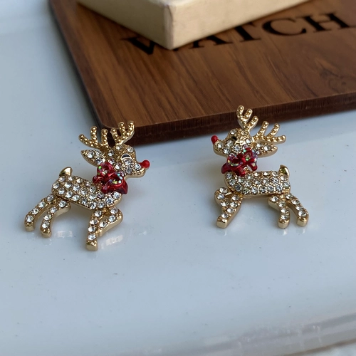 گوشواره کریسمس گوزن طلایی