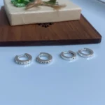 پک گوشواره دو عددی نگین دار و ساده