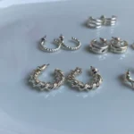 پک گوشواره نقره ای رنگ ثابت ارزان - Image 4