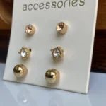 پک سه تایی گوشواره میخی لوکس ACCESSORIES - Image 2