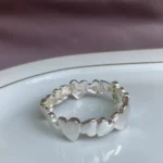 دستبند ارزان طرح دل نقره ای