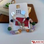 گوشواره سنگی رنگی بوهو برند SIX - Image 3