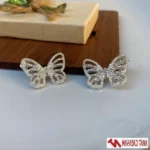 گوشواره پروانه‌ای نگین‌دار - Image 3
