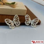 گوشواره پروانه‌ای نگین‌دار - Image 2