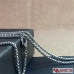 گردنبند مردانه پلاک حلقه‌ای نقره‌ای - Image 2