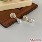 گوشواره صدفی مرواریدی آویزی