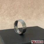 انگشتر مردانه استیل ساده نقره‌ای SIX