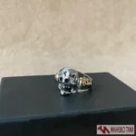 انگشتر طرح جمجمه دو رنگ