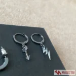 گوشواره ترکیبی حلقه‌ای و تکی آویزدار برند SIX - Image 2